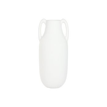 Anfora Fibra Vidrio 38x38x90 Asas Rugoso Crudo