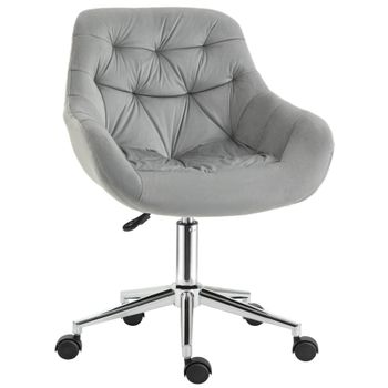 Vinsetto Silla de Oficina Sillón Ejecutivo Silla de Escritorio Silla de Ordenador Ajuste de Altura del Asiento Poliéster Espuma   Aosom España