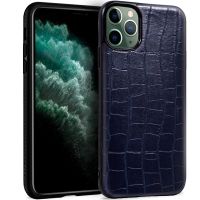 cool carcasa leather crocodile marino para iphone 11 pro max