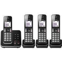 panasonic kx-tgd624eb cordless phone - quad handsets