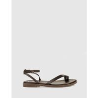 obvio sandalias sandalia de dedo obvio pura marron para mujer