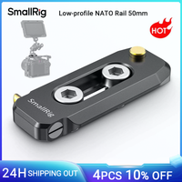 riel nato de perfil bajo smallrig riel nato de liberacion rapida de 50mm de largo y 6mm de espesor con orificio de montaje de 14 -20 para abrazadera nato -2468b