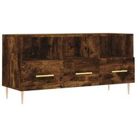 mueble de tv  mueble de salon  gabinete de tv madera de ingenieria roble ahumado 102x36x50 cm
