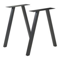 set de 2 patas de mesa heustreu 72x70 cm - negro encasa