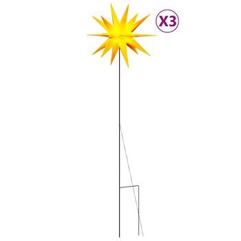 Lámpara Estrella Moravia Led Plegable 3 Unidades Amarillo 57 Cm