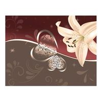 papel pintado 3d - lila de color crema 200x154 cm