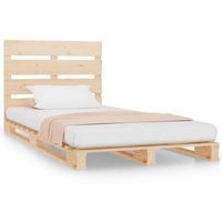 cama individual  estructura de cama individual madera maciza de pino 90x190 cm cfw45364