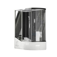 cabina de ducha con banera allin 2in1 - 170 x 90 negro derecha