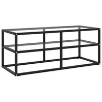 mueble para tv de vidrio templado negro 100x40x40 cm vidaxl
