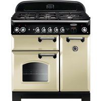 rangemaster classic cla90dffcrc 90 cm dual fuel range cooker - cream  chrome cream