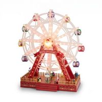 noria navidena well home - luces led movimiento y musica - 565x245x65 cm