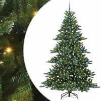 arbol de navidad  decoraciones de navidad artificial con ramas articuladas verde 210 cm