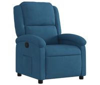 vidaxl sillon reclinable de terciopelo azul