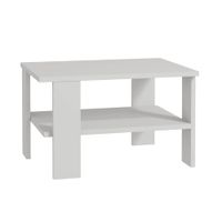 mesa de centro con 1 estante l60 cm - blanco