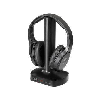 Auriculares Trevi FRS 1480 R inalámbricos y con cable Bluetooth para música negro