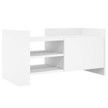 Mueble De Tv Madera De Ingeniería Blanco 80x35x40 Cm Vidaxl