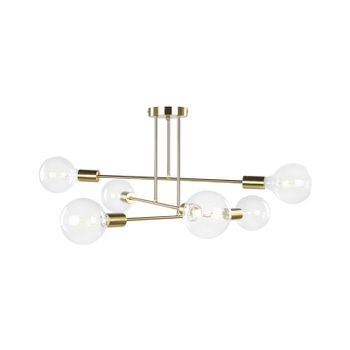 Lámpara De Techo De Metal Hierro Latón Sin Pantallas 33 Cm 6 Luces Moderno Industrial Sala De Estar Dormitorio Kidane