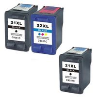 compatible multipack hp deskjet d2460 printer ink cartridges 3 pack -c9351ce