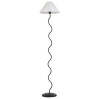 lampara de pie metal mesita de noche pantalla material sintetico blanco y negro jikawo