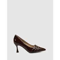 kamome trends zapatos de tacon salon cindy marron para mujer