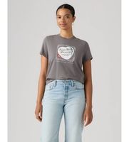 levis para mujer 005gv-0090 camiseta t2 perfect gris m casual algodon manga corta