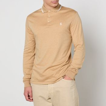 Polo Ralph Lauren Long Sleeved Cotton-Poplin Polo Shirt - M