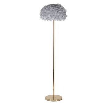 Lámpara De Pie Con Plumas Grises Cm Ø 43x170