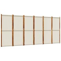 biombo divisor de 6 paneles gris claro 420x180 cm vidaxl