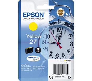 EPSON Alarm Clock 27 Yellow Ink Cartridge, Yellow
