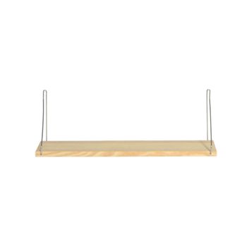 Estante pequeño de pared en madera maciza natural 90 cm Sin barnizar