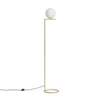 lampara de pie metal y cristal moonlight dorado