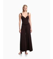 emporio armani para mujer ew000614af20239 pantalon largo marron s casual poliamida