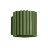lampara de pared verde oliva aluminio alt 10 cm