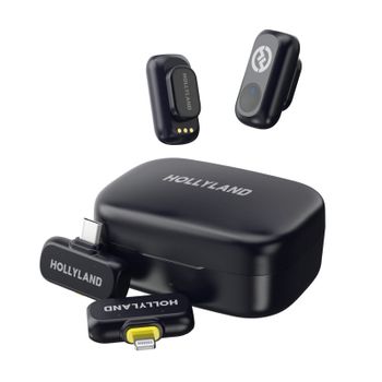 Micrófono Hollyland Lark A1 Combo inalámbrico 2.4GHz omnidireccional con cancelación de ruido
