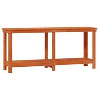banco de trabajo marron cera 180 x 50 x 80 cm pino macizo vidaxl