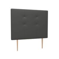 la web del colchon -cabecero tapizado atenas big para cama de 105 115 x 165 cms gris ceniza