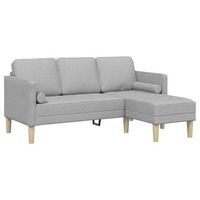 juego de sofa gris nube 173 x 131 x 67 cm poliester vidaxl