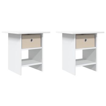 Mesita De Noche 2 Uds. 41 X 40 X 45 Cm Madera De Ingeniería Vidaxl