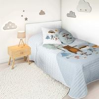 colcha bouti infantil reversible 100 algodon cama 105 hei aventura bosque