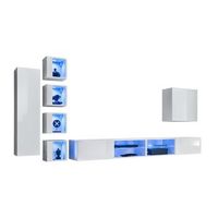 conjunto de muebles de salon switch xxvi diseno color blanco brillante