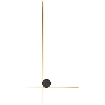 Lámpara Led De Pared Moderna Iluminación Pantalla Aluminio Hierro Base Negra Salón Dormitorio Dorado Nuevo