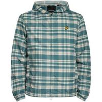 lyle  scott cazadora chaqueta con capucha y cremallera de tartan para hombre