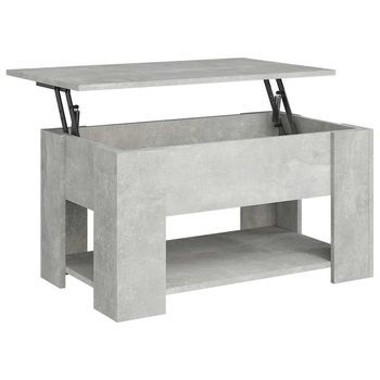 Mesa De Café - Mesa De Centro Madera De Ingeniería Gris Hormigón 79x49x41 Cm