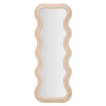Espejo De Pared De Terciopelo Beige Cm 60x6x160