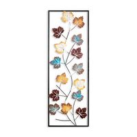 decoracion pared de metal platane multicolor 32x90 cm