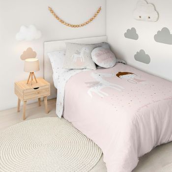 Funda Nórdica Infantil Reversible 2 Piezas De 100% Algodón Cama 105 Hei Pegaso Mágico