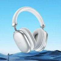 auriculares hoco w35 max joy inalambricos bluetooth con microsd y microfono color plata