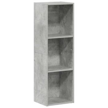 Estantería Libros/mueble Tv | Mueble De Salón | Armario Tv Contrachapada Hormigón 36x30x114cm