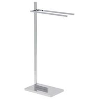 toallero de acero plateado brillante 2 rieles accesorios de bano toallero de pie diseno moderno selva