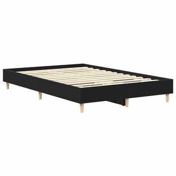 Estructura De Cama Roble Negro 120 X 200 Cm
